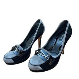White House Black Market Black Platform Heels - Size 8.5M - Retro Quiet Luxury